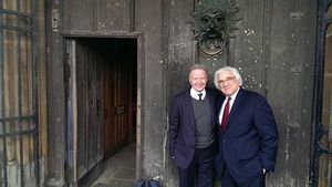 Tony Harrington, director of The Forge, left, with conductor Murry Sidlin