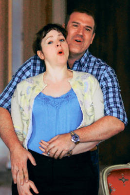 Michael Chioldi sings opposite Alicia Berneche in a rehearsal for the El Paso Opera production of "Marriage of Figaro."