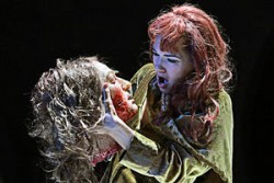 Shockingly beautiful: Kelly Kaduce as Salome, shown with the head of Jokanaan.