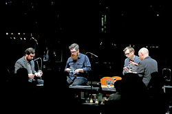 Members of So Percussion at Lincoln Center, from left: Adam Sliwinski, Josh Quillen, Eric Cha-Beach and Jason Treuting.