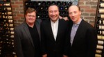 The Montrose trio in one of their favorite locations: a hidden wine cellar!