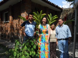 Marian with hornists in El Salvador