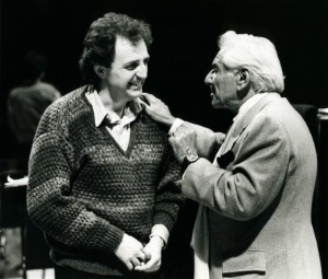Bramwell Tovey with Leonard Bernstein in 1986