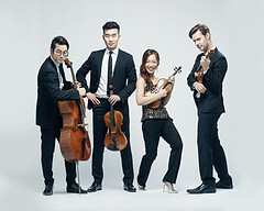The Rolston String Quartet's Yoshika Masuda, Hezekiah Leung, Luri Lee, and Jason Issokson